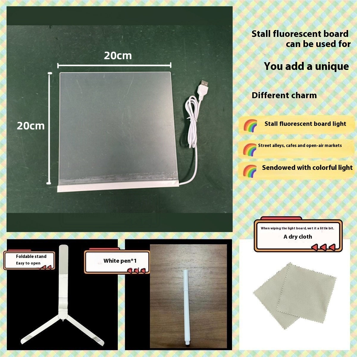 LED Acrylic Luminous Panel Small Night Lamp