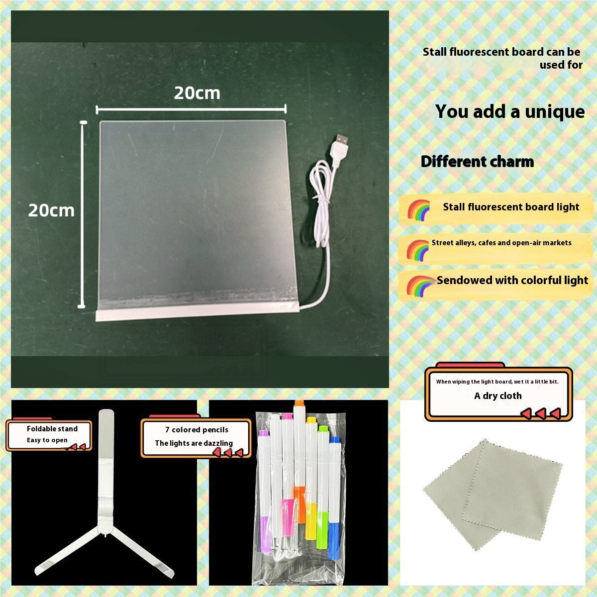 LED Acrylic Luminous Panel Small Night Lamp