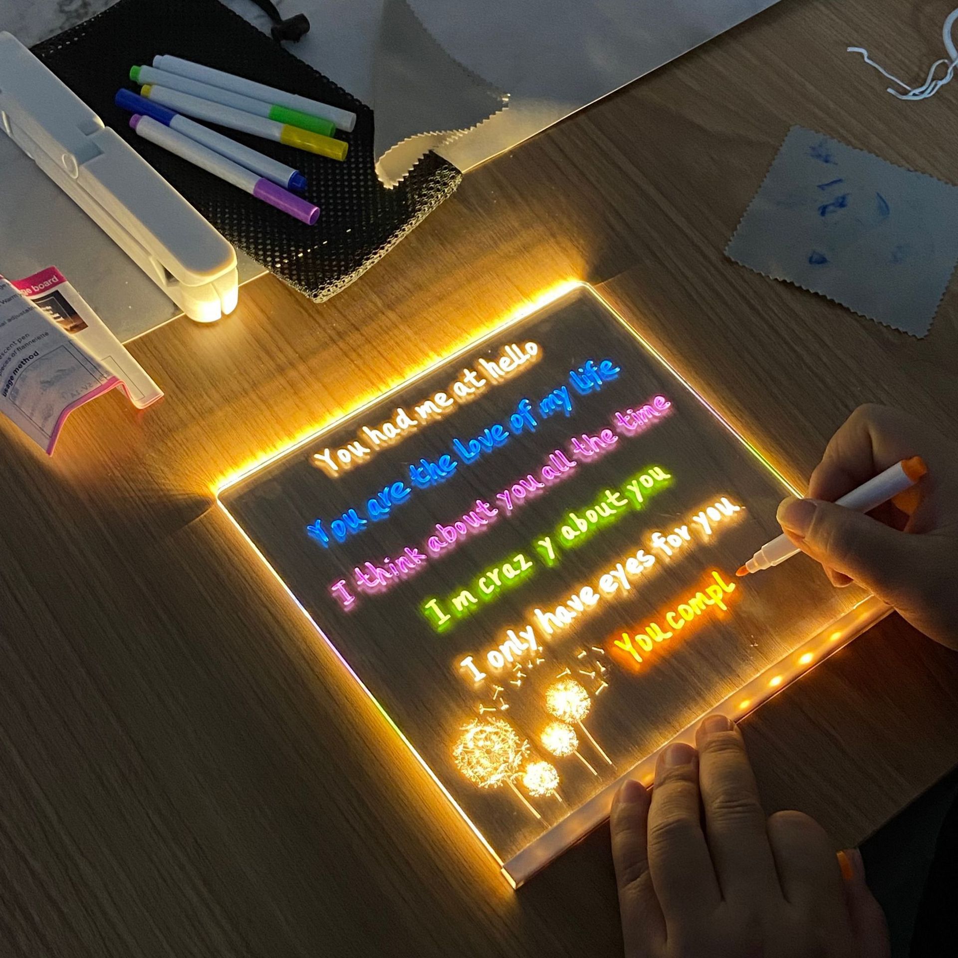LED Acrylic Luminous Panel Small Night Lamp